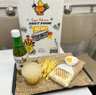 Tacos Poulet +Frites + Flan  + Boisson