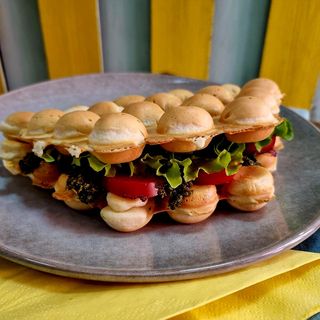 Солена бъбъл гофрета вегетариано