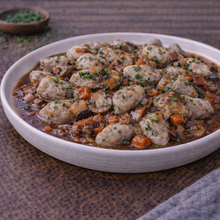 Kluski szare/Przecieraki w sosie myśliwskim