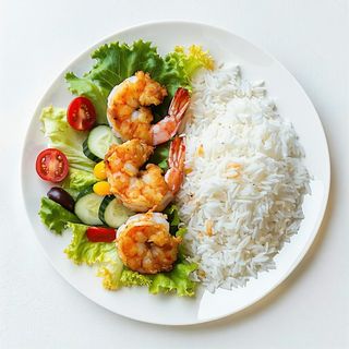 Duże krewetki na chrupiąco