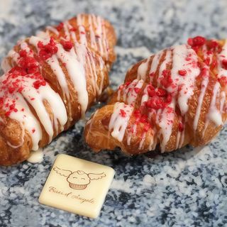 2 Petit croissans de frambuesa y chocolate blanco - Sin gluten