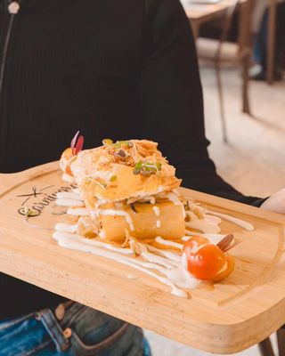 Milhojas de patata / Potato mille-feuille