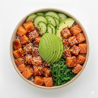 Poke doble de salmon 