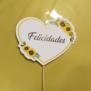 Cartel "Felicidades" Girasoles