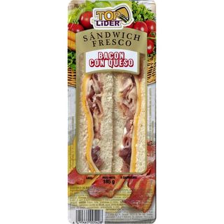 Top Lider Sandwich Bacon Con Queso Blister 200 Grs