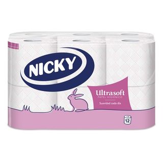 Papel Higiénico Ultrasoft 12 Uds. Nicky