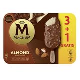 Bombón Helado Vainilla, Almendras Magnum Pack 4x82 Gr.