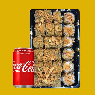 Hot de Salmão (24 pçs) + bebida gratis