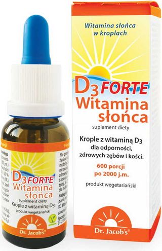Witamina Słońca D3 2000IU forte krople 20ml DR. JACOB'S