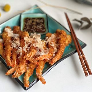 Langostinos fritos tempura 