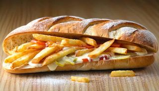 Panino con solo patatine