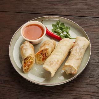 Pachete de primavara cu ciuperci shitake