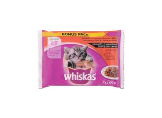 Whiskas Месно меню за подрастващи котенца (4x400г)