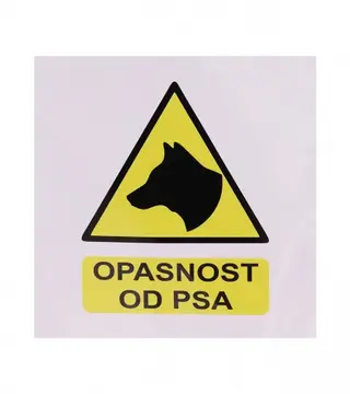 (005162) Naljepnica OPASNOST OD PSA 19,5x19,5cm M50840