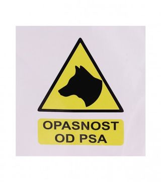 (005162) Naljepnica OPASNOST OD PSA 19,5x19,5cm M50840