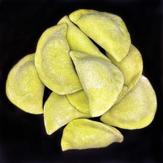 Pierogi szpinakowe z szpinakiem i serem