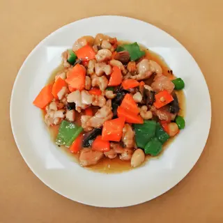 Verduras con pollo