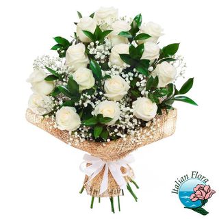 Bouquet di rose bianche