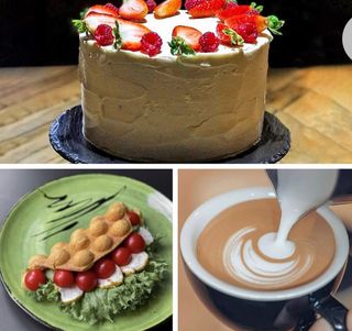 Комбо меню №3: Double meat waffle + Капучино + Торт Червоний оксамит