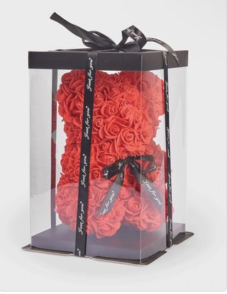 Flower teddy rojo 30 cm 