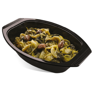 Scarole con olive nere e capperi