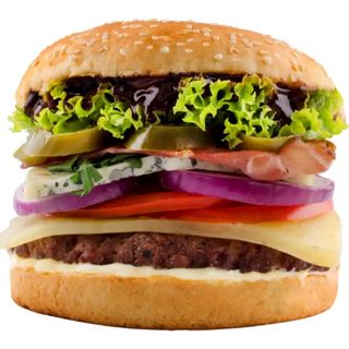 Burger hot cheese bacon