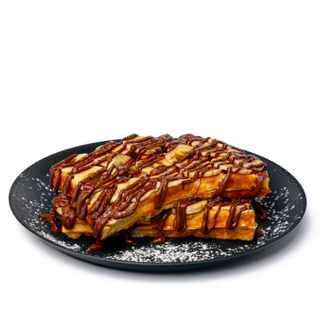 Waffle de Banana e Nutella