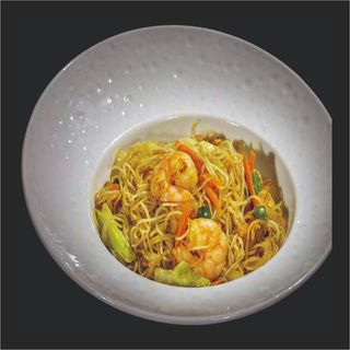 58 fideos de arroz con gamba y curry