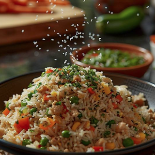 Arroz Frito Con Verduras Y Huevo