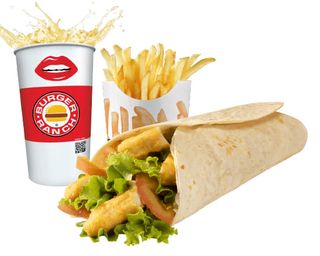 Menu Wrap Galinha Frita