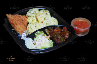 Pan fried Goat Combo