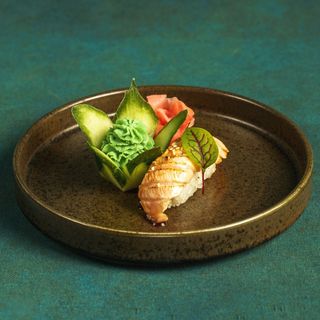 Nigiri Fried Salmon & Teriyaki & Sesame