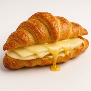 Croissant ahumado y miel. 