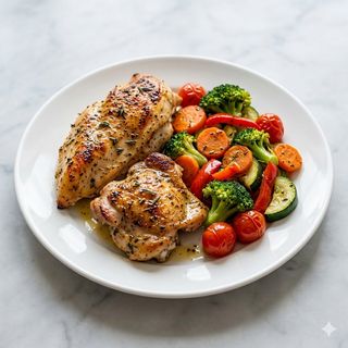 Plato Combinado de Pollo con Verduras