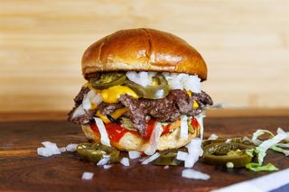 Spicy burger triple