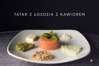 Tatar z łososia z kawiorem 150g