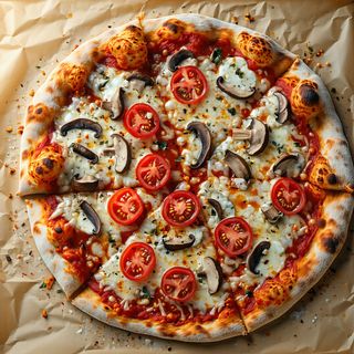 PIZZA GORGONZOLA,SALAME PICCANTE E FUNGHI