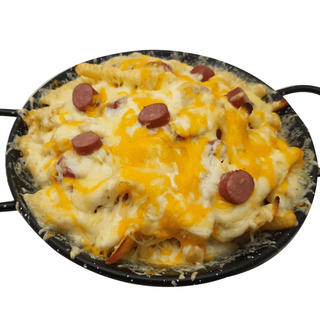 Salchipapa con queso en al horno (grande)