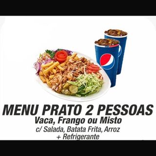 Menu prato kebab para 2 pessoas 