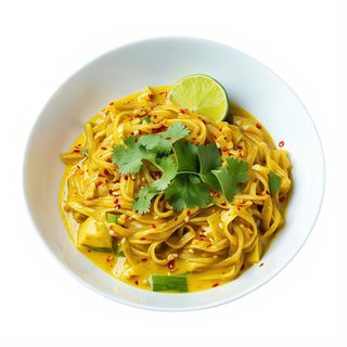 Fideos de arroz con curry