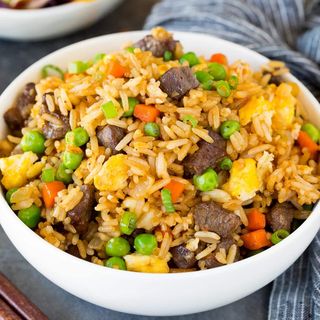 21. Arroz frito con ternera