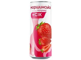 Вода «Моршинська» зі смаком полуниці з/б (330ml)