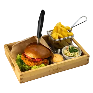 Burger z krewetkami i surimi