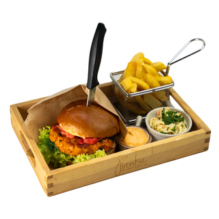 Burger z krewetkami i surimi