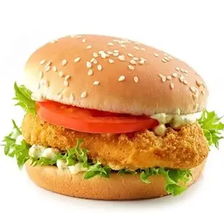 Hamburguesa De Pollo Completa Con Lechuga