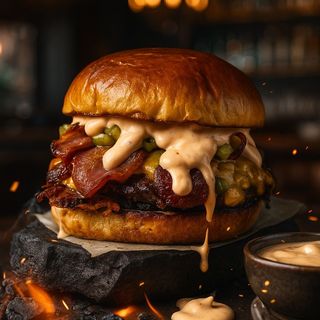 Smash  burguer doble carne y Beicon 