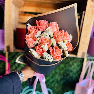 Bouquet de fleurs rose