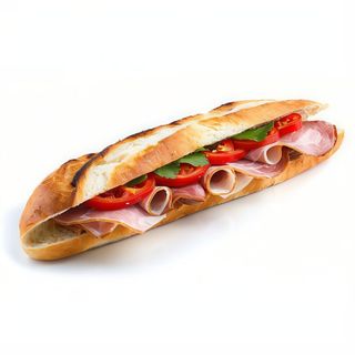 Bocadillo De Jamón Serrano Con Tomate