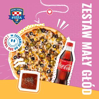 pizza 30CM + sos + napój 0,5L