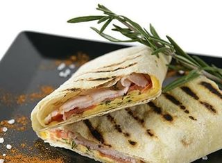 Лаваш на грилі з шинкою, грибами та сиром (170г)